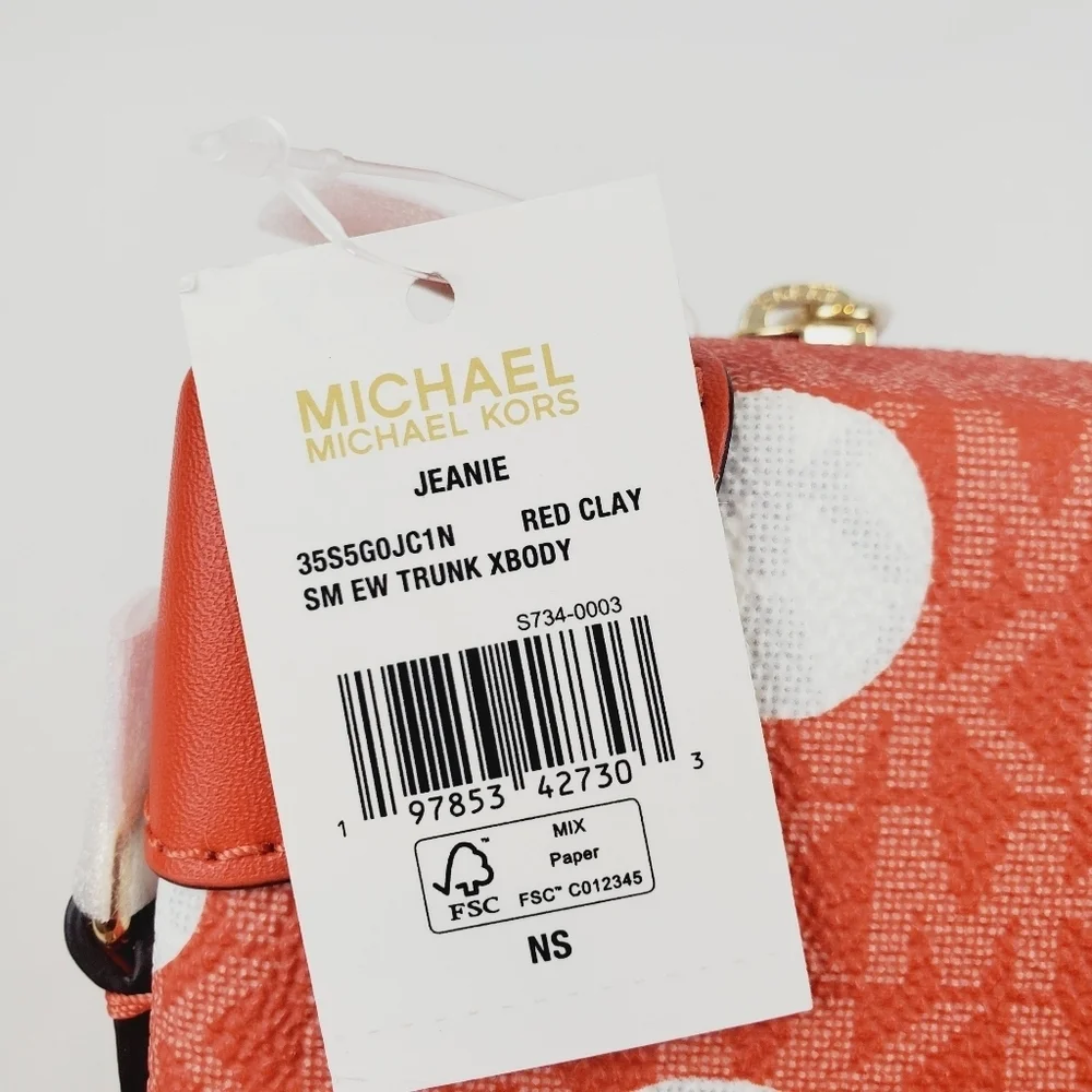 Michael Kors Jeanie Polk Dot Signature Logo Trunk Crossbody Bag